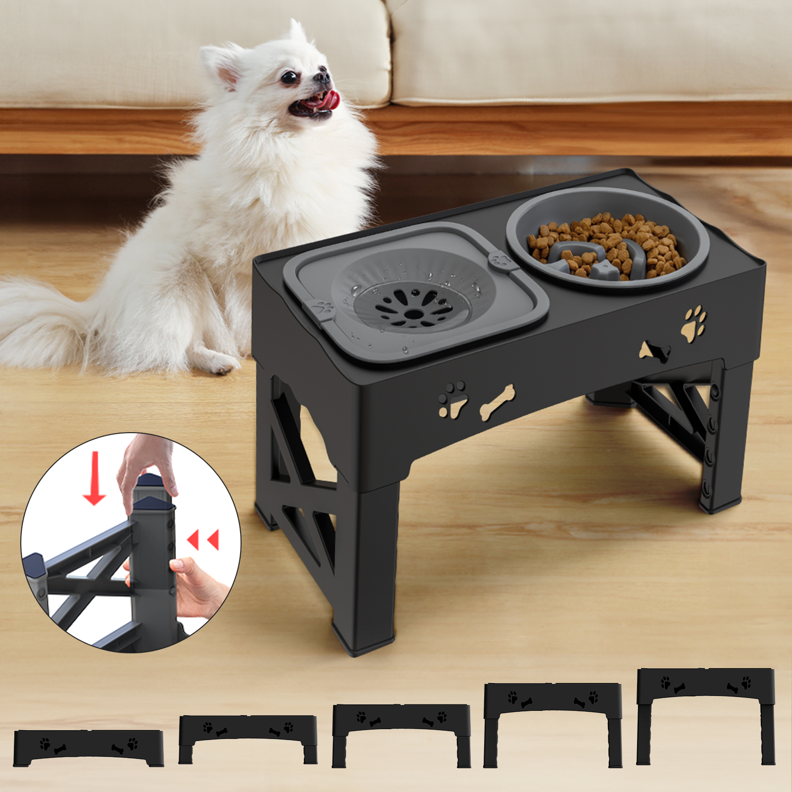 Cornmi Adjustable Height Slow Feeding Bowl photo 6