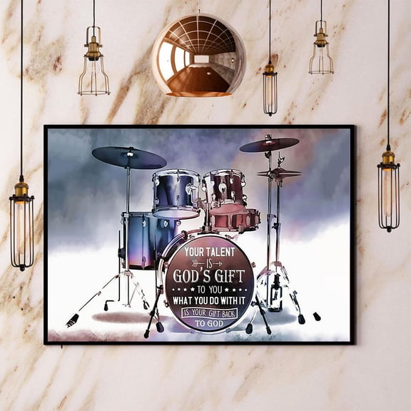 Drummer Your Talent Is God'S Gift To You Paper Poster No Frame Matte Wall Art Decor 11 x 17 Inch Poster