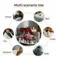 thumbnail image 6 of Fleece Blanket Christmas Trees Red Truck Blankets, Soft Cozy Warm Flannel Throw Blanket, Elk on Black Plaid Blanket for Bed Couch Sofa,50x60In, 6 of 9