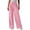 Pink, variant on Women's High Waisted Wide Leg Pants Casual Pleated Palazzo Trousers Loose Fit Straight Leg Lounge Pants with Drawstring and Pockets