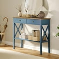 thumbnail image 3 of Console Table with Drawers  Narrow   Sofa Table Entryway Table with Storage Shelf for Entryway  Front Hall  Hallway  Living Room, 3 of 5