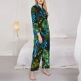 thumbnail image 3 of Yiaed Play Game Print Pajamas Women's Long Sleeve Sleepwear Soft Button Down Loungewear Pjs Lounge Set Nightwear Womens Pajama Pants-Medium, 3 of 7