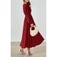 thumbnail image 5 of Vestido largo PRETTYGARDEN 2025 primavera manga larga con cuello en V para mujer, 5 of 8