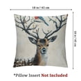 thumbnail image 4 of nygtbtfer Art Bird Deer Painting Trees Color Animal Forest Animal Pillow Covers Pillowcases Home Decor Bed Couch Sofa Office Living Room Cushion  White, 4 of 7