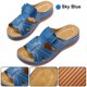 thumbnail image 3 of Likrtyny Sandalias Cuña Vintage Con Punta Abierta para Mujer Antideslizantes para Interior Y Exterior (azul Cielo 36), 3 of 9
