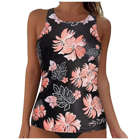 adviicd Swimsuit for Women High Waisted Modest Bathing Suit Plus Size Tank Top with Boyshorts Bikinis for Big Busted Women (Light Pink M)