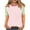 Pink, variant on Sweatshirts for Women Plus Size Clearance Casual Patchwork Round Neck Long Sleeved T-shirt Loose Top Blue L