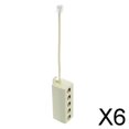 thumbnail image 1 of 5 Way Outlet 4C RJ11 Teléfono Teléfono Modular Jack Adaptador Divisor de Línea 6 piezas, 1 of 8