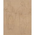 thumbnail image 2 of Workshop of Perugino 20x24 Gold Ornate Framed and Double Matted Museum Art Print Titled - Two Studies of a Standing Youth in Quattrocento Clothing (ca. 1504), 2 of 4