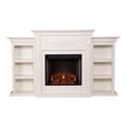 thumbnail image 2 of Bowery Hill Traditional Wood Electric Fireplace with Bookcases in Ivory, 2 of 15