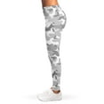 thumbnail image 3 of White Snow Camouflage Print Leggings, Camo Sexy Yoga Leggings For Women., 3 of 5