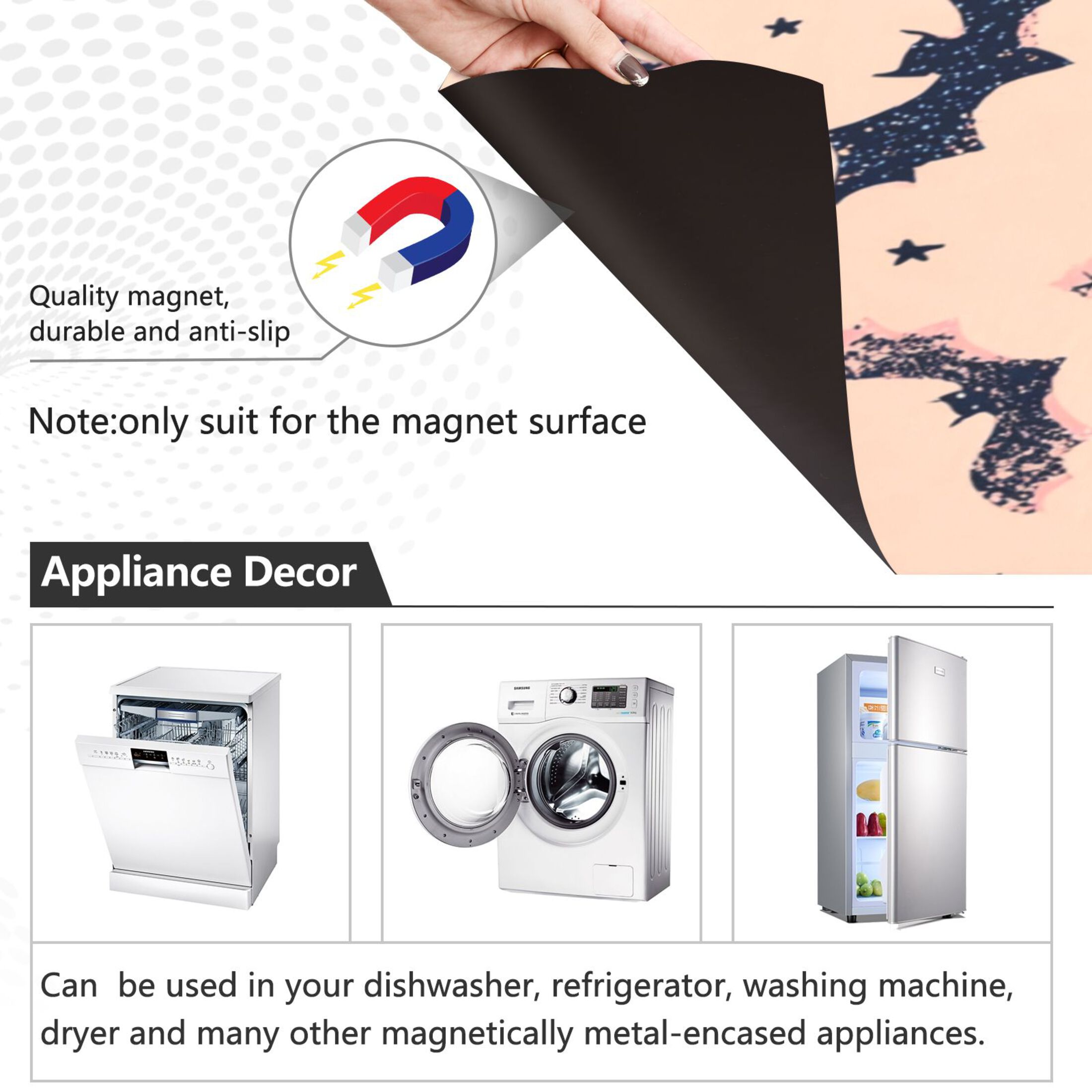 Dishwasher Sticker Magnetic Dishwasher Sticker Magnetic Decorative Sticker Refrigerator Sticker Dishwasher Decorative Stickers Black Bats