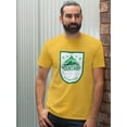 thumbnail image 2 of "Mountains Are Calling And I Must Go" Quote And Graphic Men Gold T-Shirt, Male Small, 2 of 4