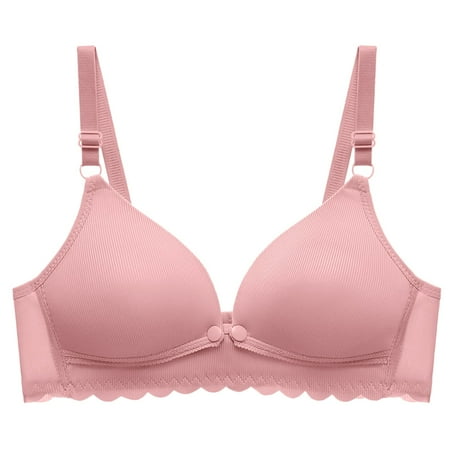 DXOUPM Women s Nursing Bra Underwear Comfortable Push up Bras for Women Front Closure Nursing Bras for Breastfeeding Pink D