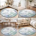 thumbnail image 3 of Round Area Rugs 4Ft, Watercolor Marine Coral Non-Slip Washable Circle Rugs Carpet, Nautical Coastal Starfish Conch Shell Indoor Outdoor Rug Floor Mats Throw Runner for Bedroom Living Room Bathroom, 3 of 7
