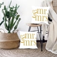 thumbnail image 5 of LALILO Throw Pillow Covers Sign Graphic Mr And Mrs And Mrs Gold Cushion Cover 18" x 18", 2 Pack, 5 of 6
