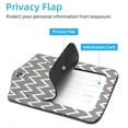 thumbnail image 3 of Square 2Pack PU Leather Gray Triangle Wave Cruise Luggage Tag with Privacy Cover and Stainless Steel Ring - Suitable for Travel Handbags Backpacks Luggage Tags, 3 of 6