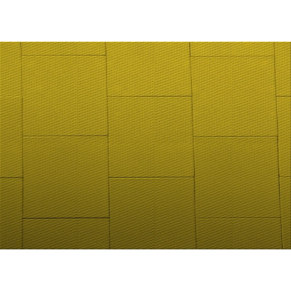 Ahgly Company Machine Washable Indoor Rectangle Transitional Yellow Area Rugs, 6' x 9'