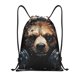 thumbnail image 1 of Fotbe Urban Bear With Headphones Bolsa Mochila con Cordón Estampada, Bolsa de Gimnasio Deportiva, Bolsa Cinch, Bolsa con Cordón para Hombres y Mujeres-Small, 1 of 6