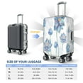 thumbnail image 6 of Balery Luggage Cover Pale Blue Lotus Flowers Print Suitcase Covers for Luggage Elastic Washable Suitcase Protector Fits 18-32 Inch Luggage-Medium, 6 of 9