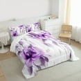 thumbnail image 3 of jejeloiu Country Floral Bedding Comforter Set,Rustic Plant Twin Comforter Sets,Purple White Bedding Set For Girls Teens,Luxury Bedroom Decor Reversible,2pcs, 3 of 8