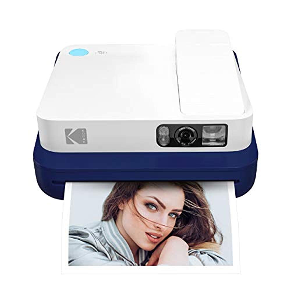 KODAK Smile Classic Digital Instant Camera for 3.5 x 4.25 Zink Photo Paper 16MP Pictures Sticker Frames Edition Bluetooth Blue