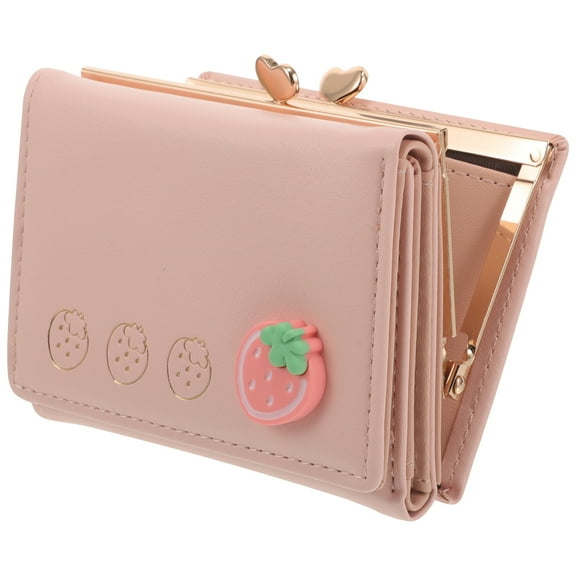 OUNONA Cute Folding Wallet Handbags Women Purses 's Pink