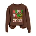 thumbnail image 4 of Wyzesi Sweatshirts pour Tout-Petits Collants Femmes 202 Imprimé Anglais Col Rond Manches Longues Sweatshirt, 4 of 4
