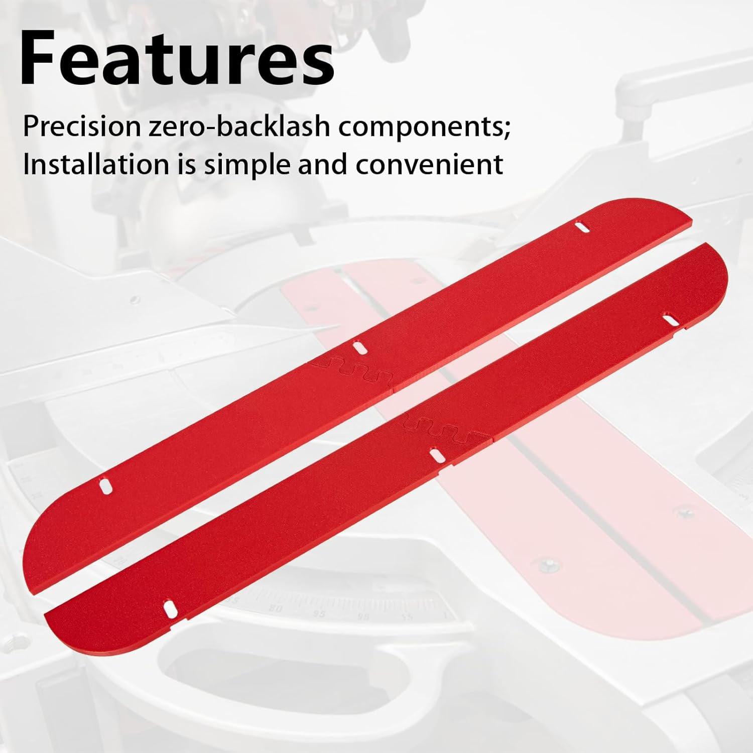 Miter Saw Throat Plate Compatible with Ridgid MS1290LZA and with MS1290LZ1 Model, Precision Zero-Backlash Accessory(4Pcs)