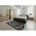thumbnail image 4 of Ahgly Company Indoor Square Traditional Charcoal Black Persian Area Rugs, 6' Square, 4 of 6