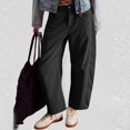 thumbnail image 3 of GXIPO Womens Mid Rise Cord Barrel Jeans Casual Baggy Wide Leg Corduroy Cropped Ankle Pants with Pockets Dark Gray L, 3 of 7