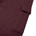 thumbnail image 7 of Domzest Track Suits Mens Two-Piece Tracksuits Jogger Drawstring Comfort Hoodie Fall Long Sleeve Athletic Round Neck Sweatsuits Matching Pants Suit Set Wine XL-Large, 7 of 7