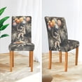 thumbnail image 3 of Yayeee 2 Pack Dining Chair Covers Stretch Parson Chairs Slipcovers Seat Protector, Watercolor Space, 3 of 6