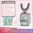 thumbnail image 3 of Cepillo de dientes eléctrico inteligente para niños en forma de U, cepillo de dientes sónico recargable, blanqueador de dientes de 360°, limpiador de dientes ultrasónico para niños, 3 of 5