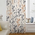 thumbnail image 6 of Orange Grey Botanical Sheer Curtains 72 Inches Long, Rustic Country Spring Floral Summer Leaf Light Filering Curtains, Breathable Simi Curtain Privacy Drapes for Living Room Bedroom Window Treatment, 6 of 9