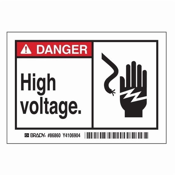 Brady High Perform Vinyl Lbl,3.5x5in,Vinyl,PK5 86860