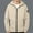 Beige, variant on Men's Tops Solid Color Windbreaker Fall Winter Long Sleeve Hooded Full Zip Front Lightweight Casual Jacket Outerwear for Men(Brown,L)