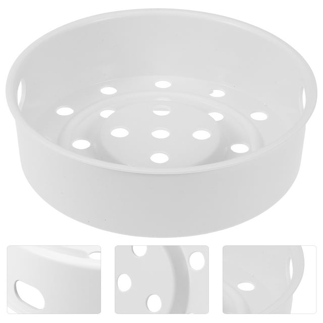 Steamer Basket Plastic Steaming Rack 1.6l Steaming Stand Basket White Steam Basket Insert Vegetable Food Steamer Steam Tray For Rice Cooker Warmer Cookware (6.41x6.41x1.97in)