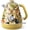 Floral Painted Design, variant on Retro Electric Kettle - 1.7 Liters / 57.5 Ounces Tea Kettle with Thermometer, All Stainless Steel, Fast Boiling 1200 W, BPA-free, Cordless, Rotational Base, Automatic Shut Off - Ruby Red