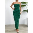 thumbnail image 5 of Women'S Sexy- Bodycon Elegant Tube Top Ruffle Maxi Cocktail Party Dresses Green M, 5 of 10