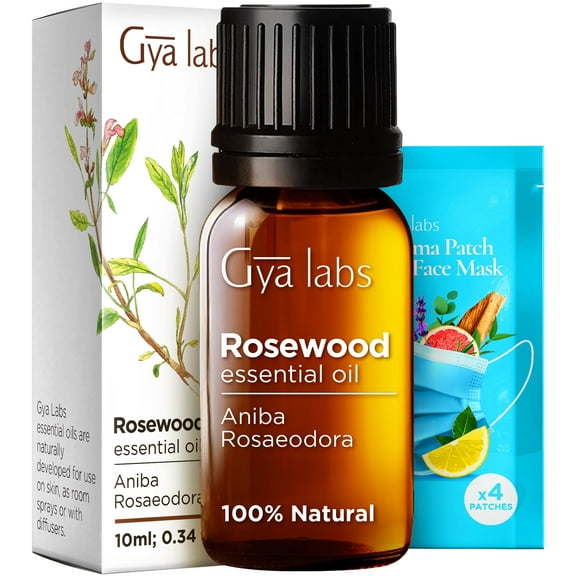 Gya Labs Rosewood Essential Oil for Skin Care & Stress Relief - 0.34 fl oz