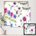 thumbnail image 4 of Designart 'Blue and Pink Pansy Flowers II' Traditional Framed Canvas Wall Art Print, 4 of 5