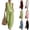 09# Light Green, variant on Women's Casual Linen Outfits Sleeveless Halter Tops, High Waist Pockets Pants Trendy Boho Summer Sets White L
