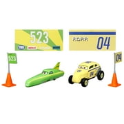 Disney and Pixar World of Cars Racing 2-Packs with 2 Collectible Toy Cars & 6 Accessories