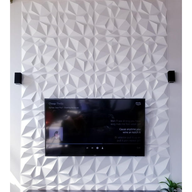 Art3d White Diamond Design 19 7 In X Pvc 3d Wall Panel 12 Pack Com - Art3d Decorative 3d Wall Panels Diamond Design Art3d White Diamond Design 19 7 In X Pvc 3d Wall Panel 12 Pack Com - Art3d Decorative 3d Wall Panels Diamond Design
