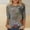 Gray, variant on Ayolanni 3/4 Sleeve Womens Blouses Vintage Holiday Crew Neck Floral Blouse Tunic Plus Size Shirts Tops for Women Black L