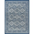 thumbnail image 3 of Hampton Traditional 5' x 7' Navy and Cream Polypropylene Indoor Area Rug, 3 of 8