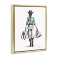 thumbnail image 4 of Stupell Industries Country Cowgirl Shopper People Painting Gold Floater Framed Canvas Art Print Wall Art, 25 x 31, 4 of 10