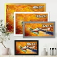 thumbnail image 4 of Little Boat During Warm and Orange Evening 20 in x 12 in Framed Painting Canvas Art Print, by Designart, 4 of 4