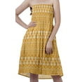 thumbnail image 2 of Moomaya Robes d'Été Sans Bretelles pour Femmes en Crêpe Imprimé, Robe Tube Smockée pour Femmes, 2 of 4